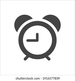 alarm clock icon on white background