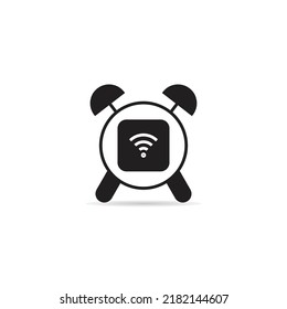 icono del reloj de alarma en fondo blanco