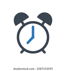 Alarm Clock Icon On White Background