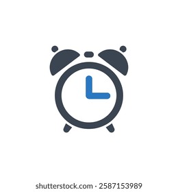 Alarm Clock Icon On White Background