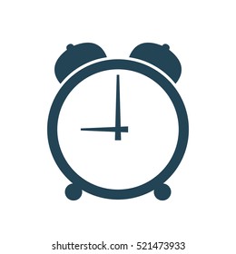 The alarm clock icon on white background. Flat. Vector image.