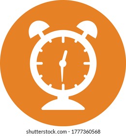 Alarm, clock icon / orange vector graphics