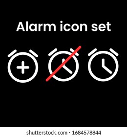 conjunto de iconos de icono de alarma o de reloj