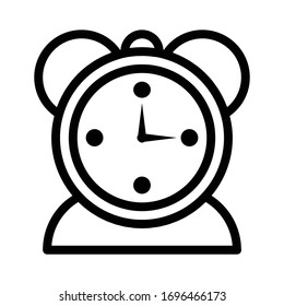 Alarm clock icon outline vector design