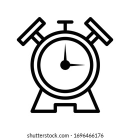 Alarm clock icon outline vector design