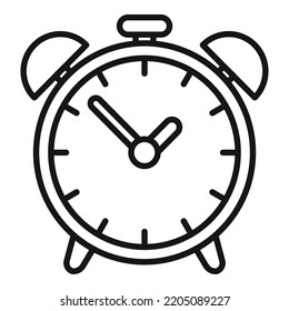 Alarm clock icon outline vector. Office time. Remote worker