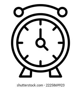 Alarm clock icon outline vector. Bed coffee. Food breakfast