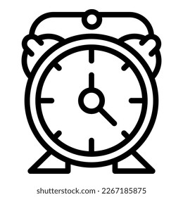 Alarm clock icon outline vector. Student club. Person study
