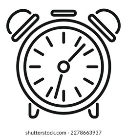 Alarm clock icon outline vector. Work control. Task school