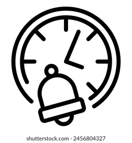 Alarm clock icon outline vector. Time zone. Global hour