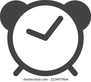 Alarm clock icon. Reminder symbol. Time sign isolated on white background