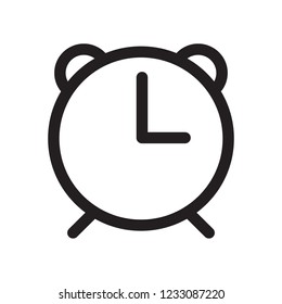 Alarm clock icon. Reminder clock vector sign. Time watch symbol.