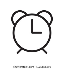 Alarm clock icon. Reminder clock vector sign. Time watch symbol. Clock linear icon