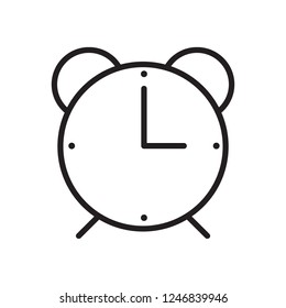Alarm clock icon. Reminder clock vector sign. Time watch symbol.