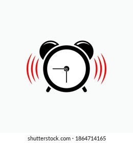 Alarm Clock Icon. Ring Symbol. Notification Sign - Vector Logo Template.
