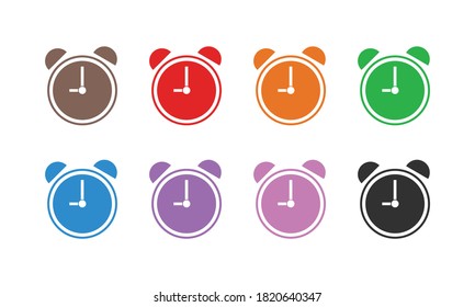 icono de reloj de alarma para programación, reloj de alarma vectorial