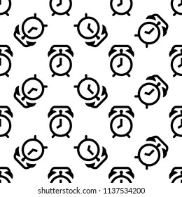 Icono de reloj de alarma Ilustración de arte de vectores de patrón sin soldadura Ilustración