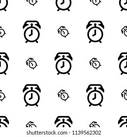 Alarm Clock Icon Seamless Pattern Vector Art Illustration