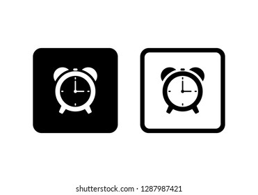 Alarm and clock icon set symbol vector