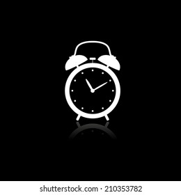 alarm clock icon with shadow