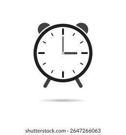 Alarm clock icon with shadow