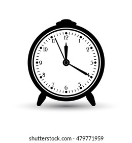 Alarm clock icon with shadow