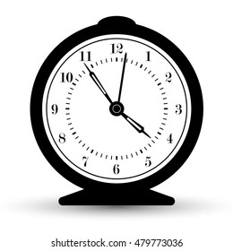 Alarm clock icon with shadow