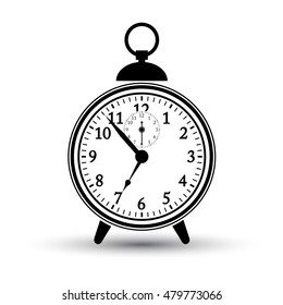 Alarm clock icon with shadow