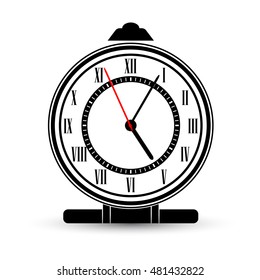 Alarm clock icon with shadow