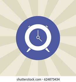 alarm clock icon. sign design. background