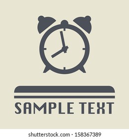 Alarm clock icon or sign, vector illustration