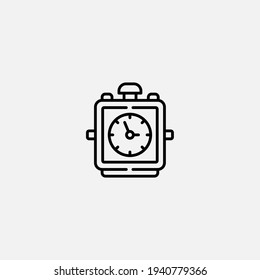 Alarm clock icon sign vector,Symbol, logo illustration for web and mobile