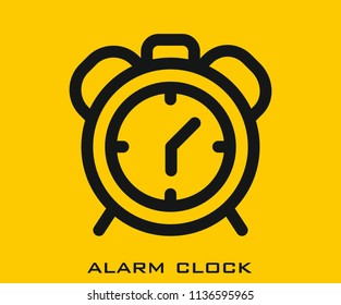 Alarm clock icon signs