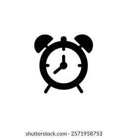 A alarm clock icon silhouette illustration