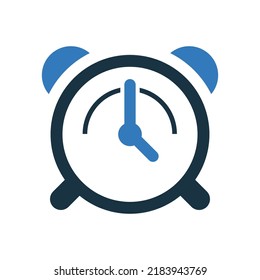 Alarm clock icon. Simple editable vector graphics.