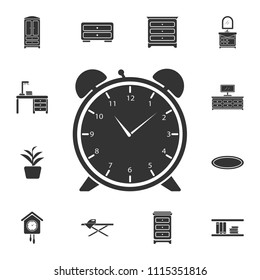 Alarm Clock icon. Simple element illustration. Alarm Clock symbol design from Home Furniture collection set. Can be used for web and mobile on white background