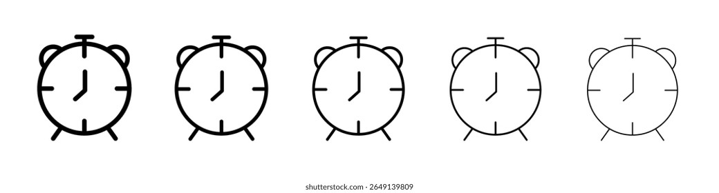 Alarm clock icon simple illustration logo art