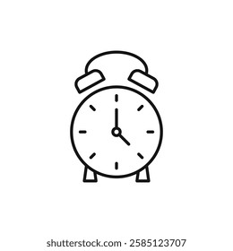 Alarm clock icon. simple thin line vector icon