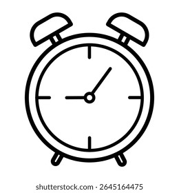 Alarm clock icon simple vector design illustration