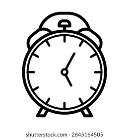 Alarm clock icon simple vector design illustration