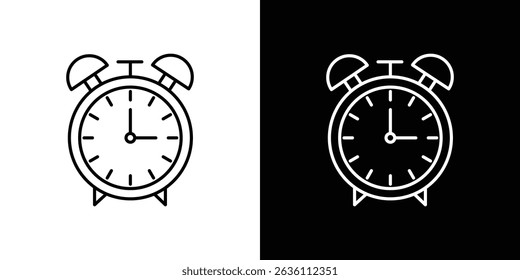 Concepto de símbolo de icono de reloj despertador para Diseño gráfico, Sitio web, interfaz de usuario. EPS