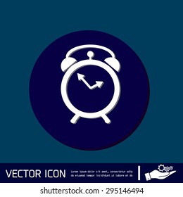 alarm clock icon. Symbol morning. Alarm icon . The clock shows the time