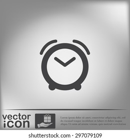 alarm clock icon. Symbol morning. Alarm icon . The clock shows the time