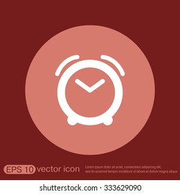 alarm clock icon. Symbol morning. Alarm icon . The clock shows the time