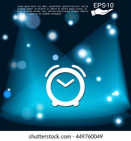 alarm clock icon. Symbol morning. Alarm icon . The clock shows the time