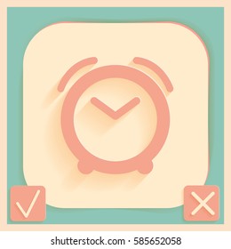 alarm clock icon. Symbol morning. Alarm icon . The clock shows the time