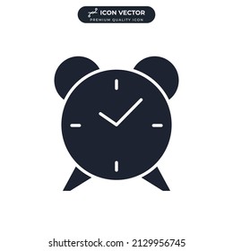 alarm clock icon symbol template for graphic and web design collection logo vector illustration