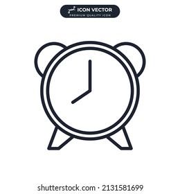 alarm clock icon symbol template for graphic and web design collection logo vector illustration