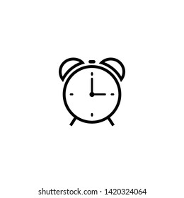 Alarm clock icon symbol vector for web