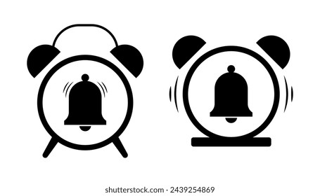 Icono del reloj despertador, plantilla para diseño gráfico y web. ilustración vectorial